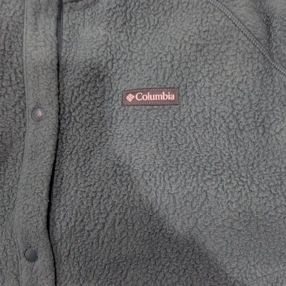 Columbia Women's Jasper Ridge Pebbled Fleece Full Snap Teal Teddy Jacket - Picture 8 of 11